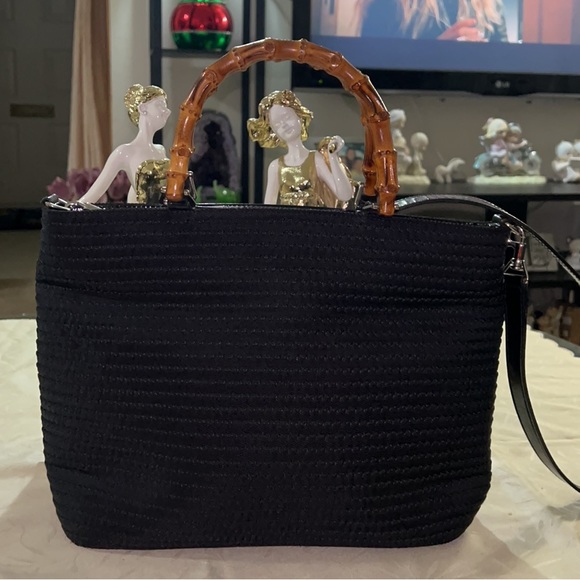 Gucci Bamboo Black Nylon Satchel with Strap. Discount in private - Picture 2 of 16